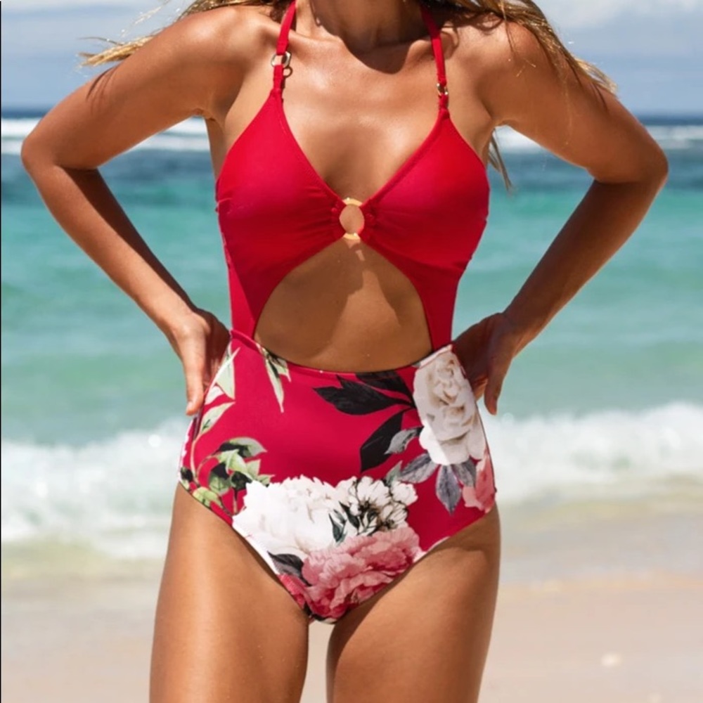 One piece Cutout Swim suit